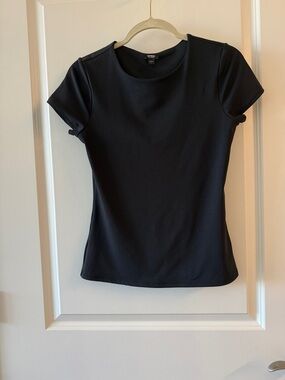 Express Black Short-Sleeve Contour Tee